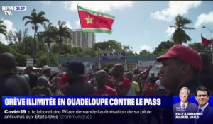 Grève illimitée en Guadeloupe contre le pass sanitaire et l'obligation vaccinale des soignants o