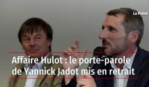Affaire Hulot : le porte-parole de Yannick Jadot mis en retrait