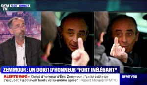 "Personne ne l'accepte": Robert Ménard pense qu'Éric Zemmour a dû avoir "honte de lui" après son doigt d'honneur