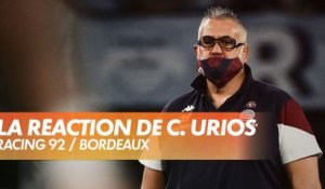 La réaction de Christophe Urios après Racing 92 / Bordeaux