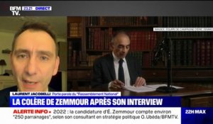 Laurent Jacobelli à propos d'Éric Zemmour: "C'est étonnant de voir un candidat s'énerver à la moindre occasion"