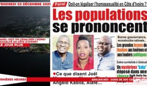 Le titrologue du Vendredi 03 Décembre 2021/Panel: doit-on légaliser l'homo-sexualité en côte d'ivoire?