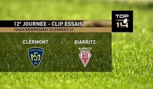 TOP 14 - Essai de Yohan BEHEREGARAY 3 (ASM) - ASM Clermont - Biarritz Olympique - J12 - Saison 2021/2022