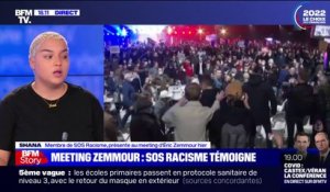 Metting de Zemmour: "Je me suis pris un coup de pied au visage", membre de SOS Racisme, Shana témoigne