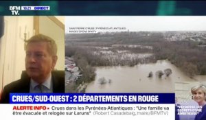 Crues dans les Pyrénées-Atlantiques: le préfet assure qu'il n'y a "pas de blessé" dans le département
