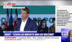 Yannick Jadot veut "la levée des brevets pour mettre fin à la pandémie"