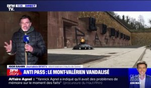 Les tags anti-pass sur les murs du Mont-Valérien ont été effacés