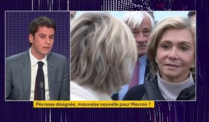 Présidentielle : Valérie Pécresse "a la fébrilité comme moteur et l'hypocrisie comme carburant", tacle Gabriel Attal