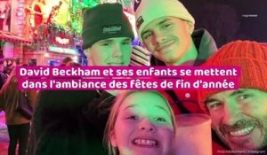 David Beckham et ses enfants se mettent dans l’ambiance de Noël
