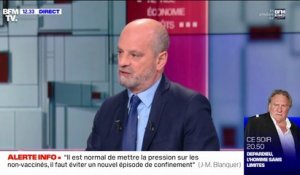 Jean-Michel Blanquer sur l'hypothèse d'un pass sanitaire pour les enseignants: "Ça n'est pas à l'ordre du jour"