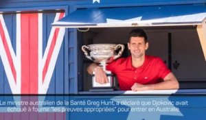 Open d'Australie - L'Australie refuse l'entrée à Djokovic