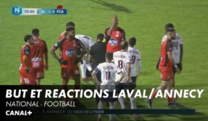 Le but et les réactions de Laval / Annecy - National