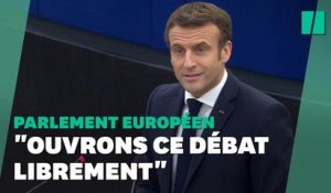 Devant le Parlement européen, Macron défend l'avortement et l'environnement