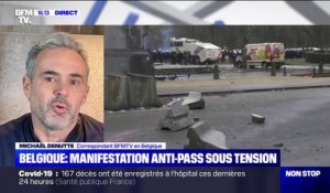 Covid-19: une manifestation sous tension à Bruxelles pour protester contre les restrictions sanitaires