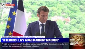"Il n'y a pas d'argent magique" déclare Emmanuel Macron