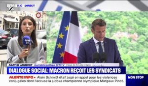 Emmanuel Macron reçoit les syndicats à l'Élysée, la CGT décline l'invitation