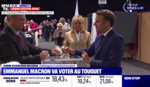Législatives 2022: Emmanuel Macron vote au Touquet