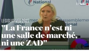 Marine Le Pen appelle à "ne pas choisir" entre la Nupes et Ensemble au second tour des législatives