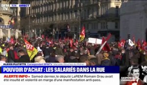 Pouvoir d'achat: les salariés dans la rue à Marseille