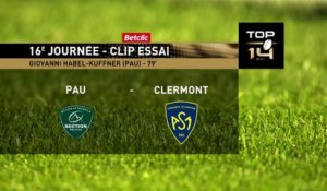 TOP 14 - Essai de Giovanni HABEL KUFFNER (SP) - Section Paloise - ASM Clermont - J16 - Saison 2021/2022