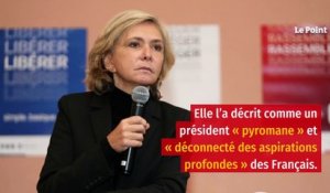 Valérie Pécresse attaque Emmanuel Macron, un président « pyromane »