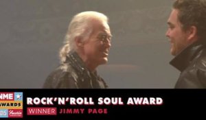 NME Awards 2015 With Austin, Texas: Jimmy Page Accepts Award For Rock 'n' Roll Soul Award