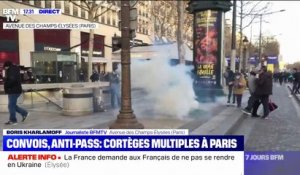 "Convoi de la liberté": des tensions en cours sur les Champs-Élysées