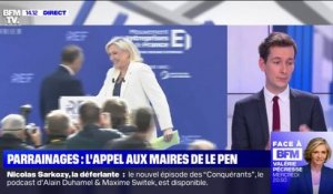 La poignée de main de Marine Le Pen à Eric Zemmour