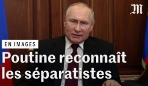 Ukraine : Vladimir Poutine reconnaît l’indépendance des territoires séparatistes