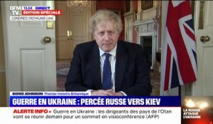 Guerre en Ukraine: Boris Johnson qualifie Vladimir Poutine de "dictateur"