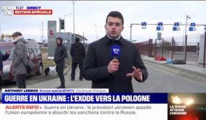 Guerre en Ukraine: des réfugiés ukrainiens commencent à arriver en Pologne