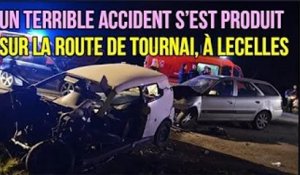 Un terrible accident s’est produit sur la route de Tournai, à Lecelles