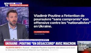 Vladimir Poutine continuera "sans compromis" sa lutte contre les "nationalistes" en Ukraine