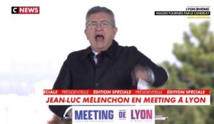 Jean-Luc Mélenchon, en direct du meeting de Lyon  «Stop à la guerre! Stop à l'invasion de l'Ukraine!»