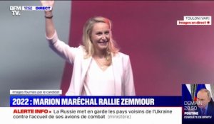 L'arrivée de Marion Maréchal au meeting d'Éric Zemmour à Toulon, officialisant son ralliement à Reconquête