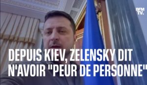 Volodymyr Zelensky: "Je reste à Kiev, je ne me cache pas et je n'ai peur de personne"