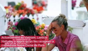 Laeticia Hallyday fait part de sa "tristesse infinie" après l'incendie de Notre-Dame de Paris