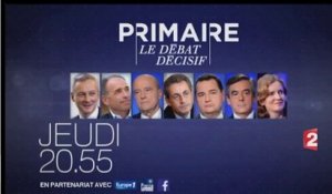 Primaire le débat décisif - France 2 -17 11 2016