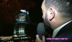 Cyril Hanouna en slip sur la tour de TF1