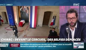 Zapping du 01/10 : Ces seflies choquants devant le cercueil de Jacques Chirac qui indignent les internautes