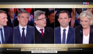 débat TF1 : Mélenchon affiche Fillon et Le Pen