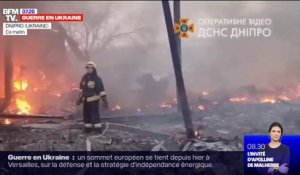 Guerre en Ukraine: les images de zones civiles de Dnipro bombardées par l'armée russe