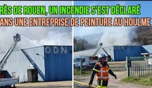 Près de Rouen, un incendie s’est déclaré dans une entreprise de peinture au Houlme