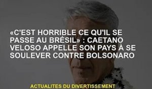 "Ce qui se passe au Brésil est horrible": Caetano Veloso appelle son pays à se soulever contre Bolso