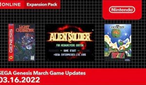 SEGA Genesis - March 2022 Game Updates - Nintendo Switch Online