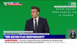 Emmanuel Macron sur l'armée: "Il nous faut intensifier nos investissements pour pouvoir affronter une guerre de haute intensité qui peut revenir sur notre continent"