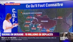 Guerre en Ukraine: 10 millions de déplacés depuis le début du conflit