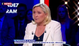 Marine Le Pen sur l'exonération d'impôt des moins de 30 ans : «Ça concerne absolument tout le monde, ce n'est pas une histoire de poudre de Perlimpinpin»
