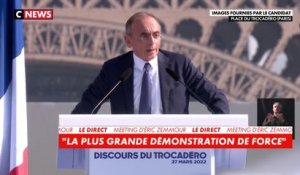 Eric Zemmour : «J’ai choisi le Trocadéro pour venir laver les affronts de la droite»