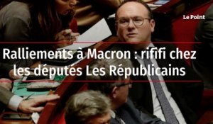 Ralliements à Macron : du rififi chez les députés Les Républicains